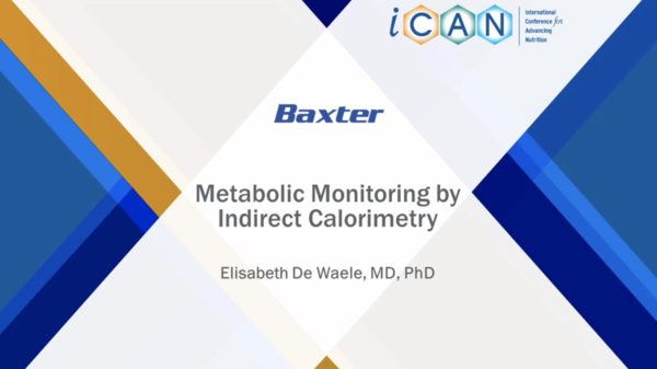Metabolic monitoring by Indirect Calorimetry (Dr. Elisabeth De Waele)