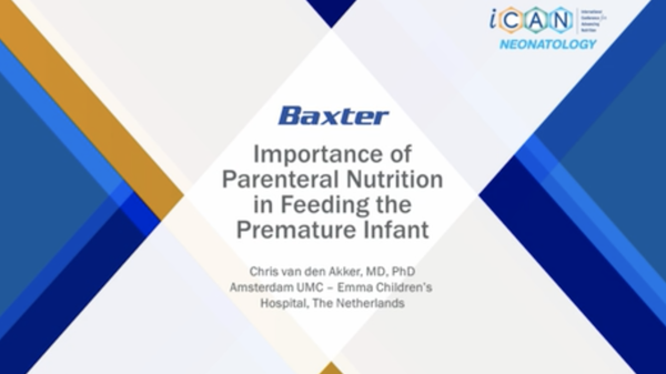 Importance of PN in feeding premature infants (Dr. Chris van den Akker) 