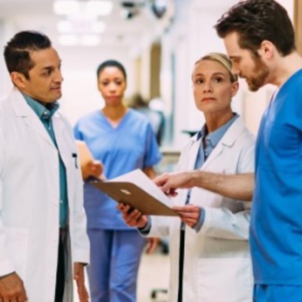 Going through patient file
